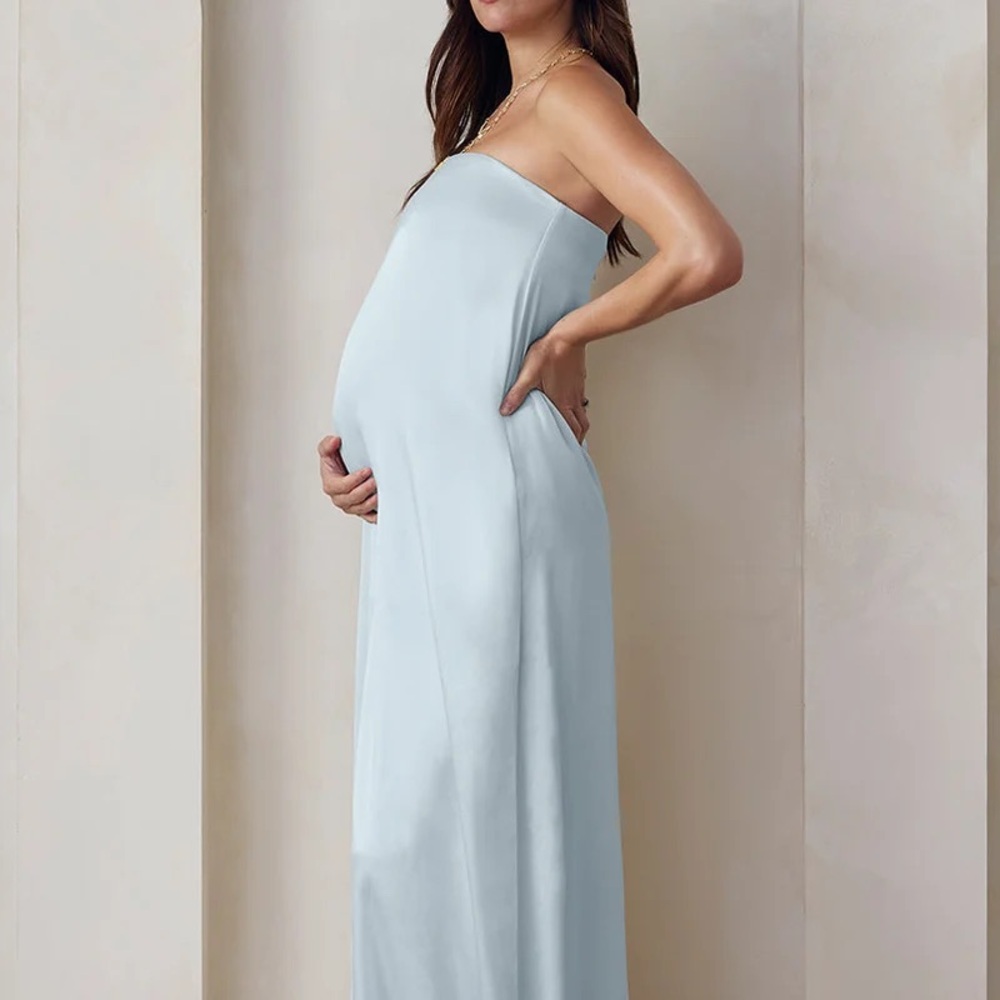 Bumpsuit Brushed Satin Gown